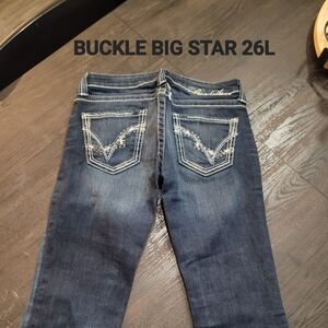 Buckle Dark Blue Women's Boot Cut Jeans